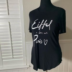 Old Navy short Sleeves tee shirt top Eiffel pairs graphic